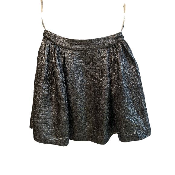 Kate Spade Skirt the Rules Silver Metallic A Line Skirt 2 - Picture 1 of 5